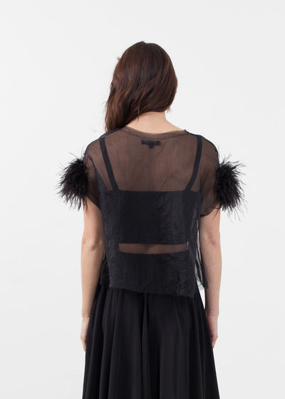 Organza Feather Top