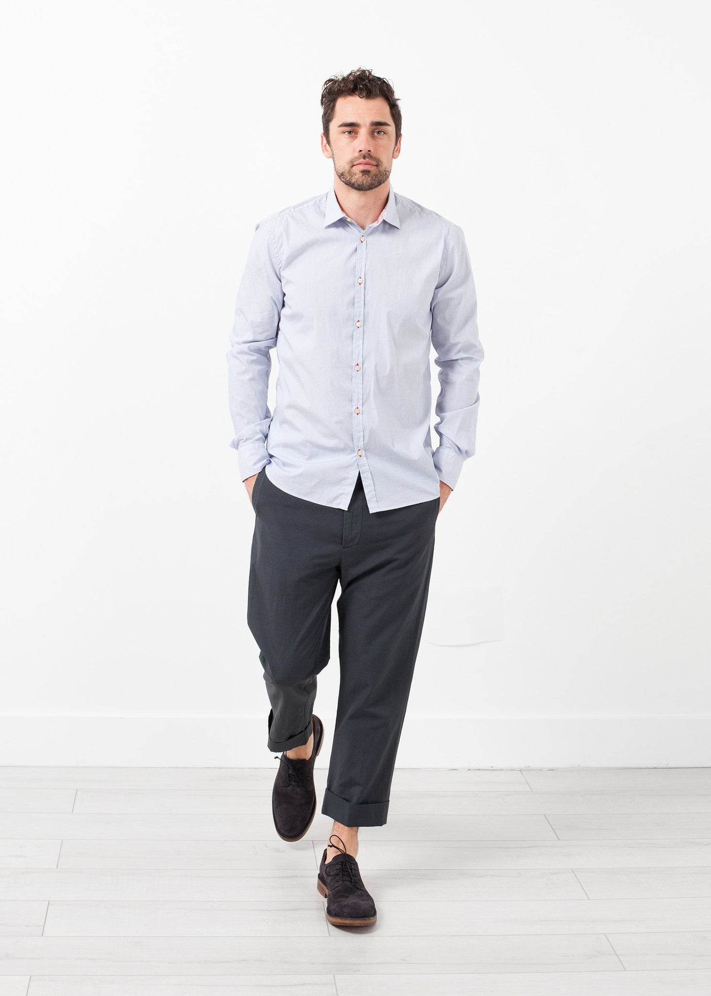 Flat Front Cuffed Trouser